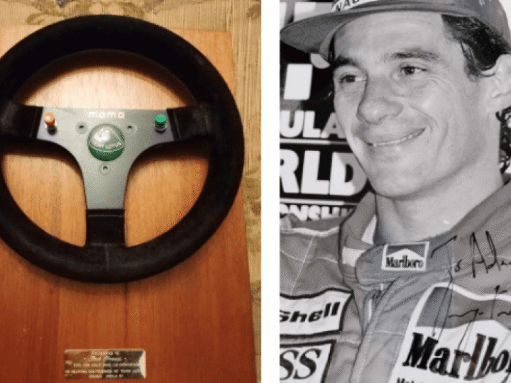 Steering wheel used by Formula One legend Ayrton Senna up for auction
