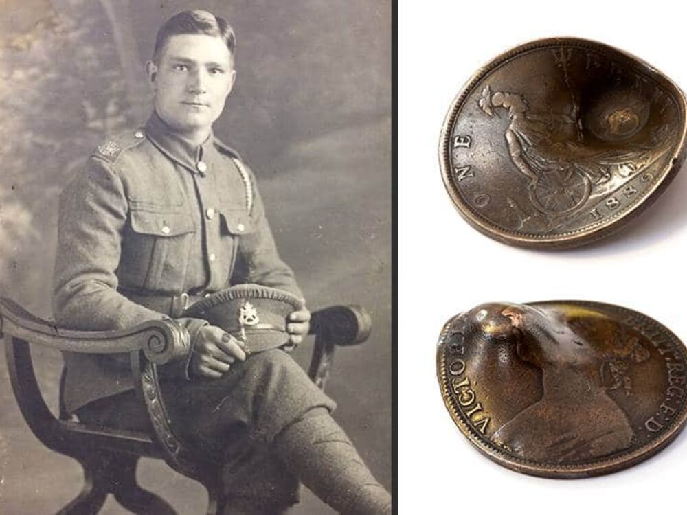 Is this the luckiest penny in the world? The coin that saved a soldier’s life 100 years ago