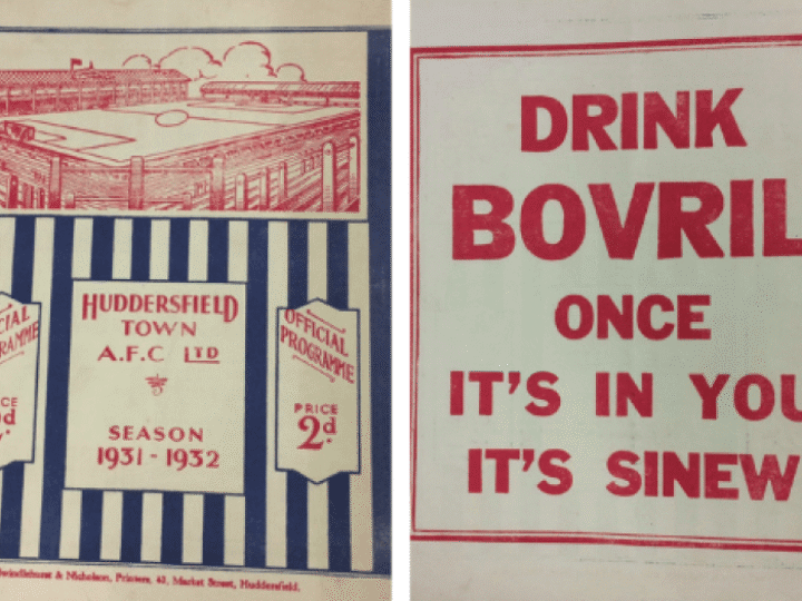 Rare football programme reveals beefy advice from Bovril