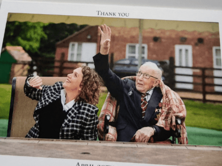 Card from Captain Tom to be auctioned by Hansons to help save UK&#8217;s nursing heritage