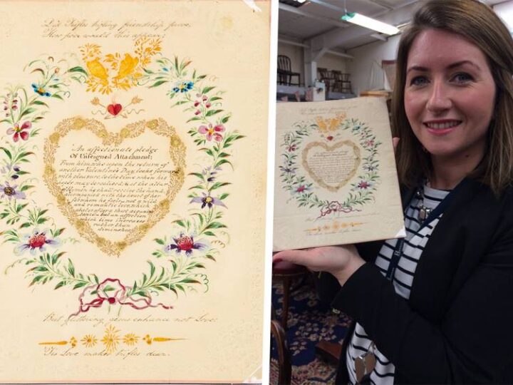 Valentine card reveals the art of genuine romance from two centuries ago