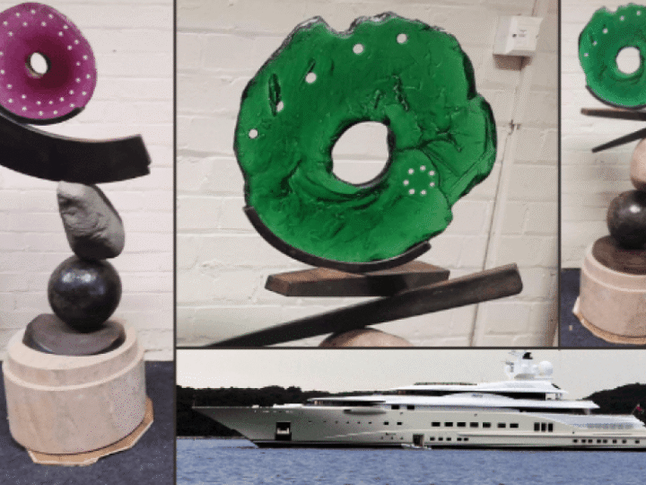 How the other half live! Striking sculptures from superyacht owned by billionaires up for auction