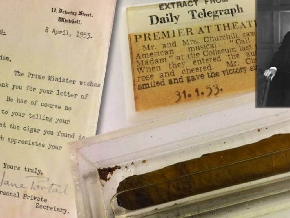 Newly discovered Churchill cigar – found by cinema usherette – was verified by the great man himself