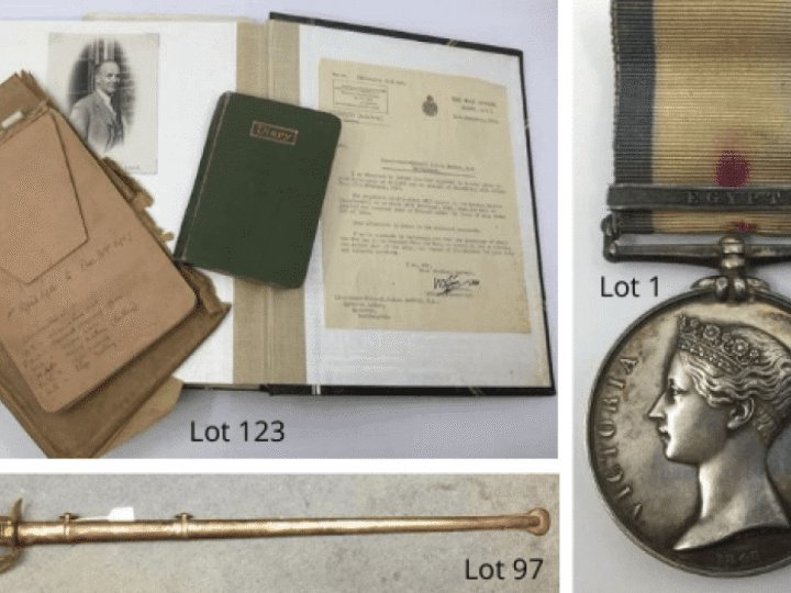 The top 10 lots in Hansons &#8216;sell-out&#8217; Medals and Militaria Auction including sword used in TV&#8217;s Sharpe