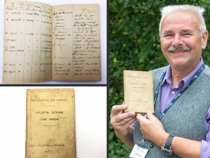 Flying ace log book ‘of national importance’ – found in wardrobe &#8211; set to soar to victory at auction