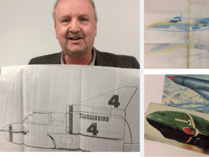 Original Thunderbirds and Stingray spacecraft designs from 1960s TV shows found in loft