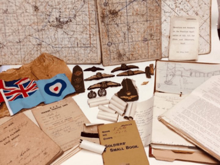WW1 pilot’s ultra-rare flying log book and military records found in barn