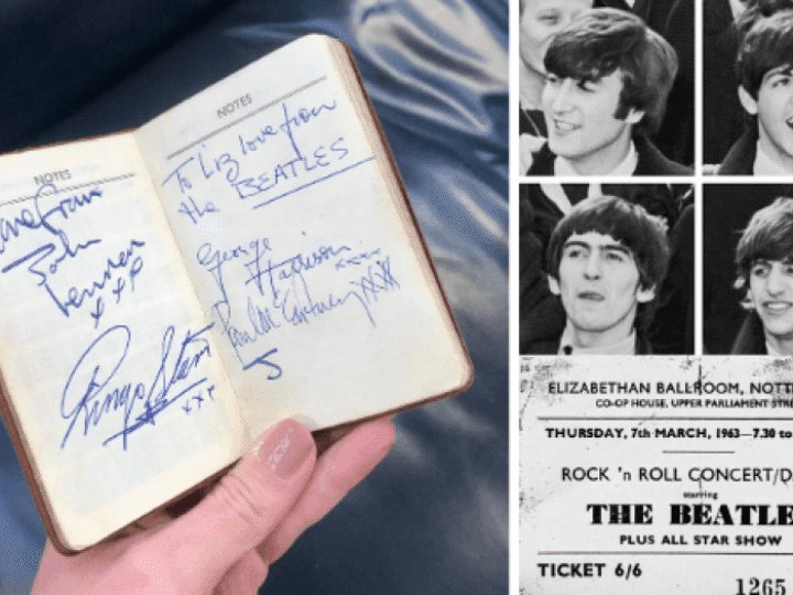 Cheeky fan&#8217;s forgotten Beatles autographs from 1963 &#8211; found by chance in filing cabinet &#8211; up for auction