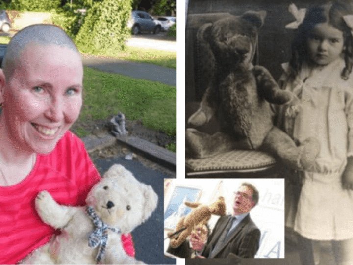 Tears of emotion &#8211; and smiles &#8211; as teddy bear cuddled for 99 years finds ‘wonderful’ new home