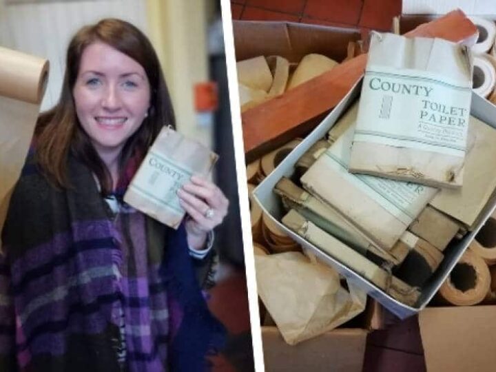 Wartime toilet paper discovered in cupboard during property clearance