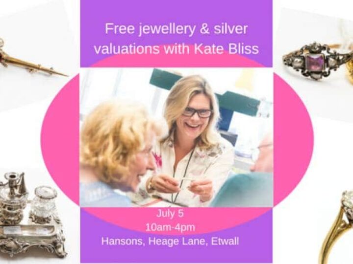 Two hot dates! FREE valuations with Kate Bliss at Hansons and the Designer Handbag Auction