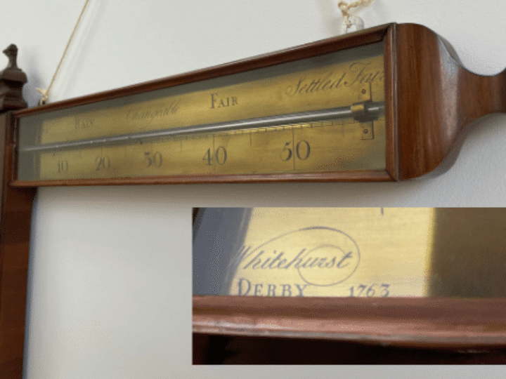 Centuries-old John Whitehurst barometer returns to Derbyshire roots from France