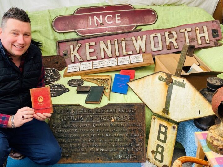 Valuable railwayana collection – kept in garden for decades – saved from the scrapyard