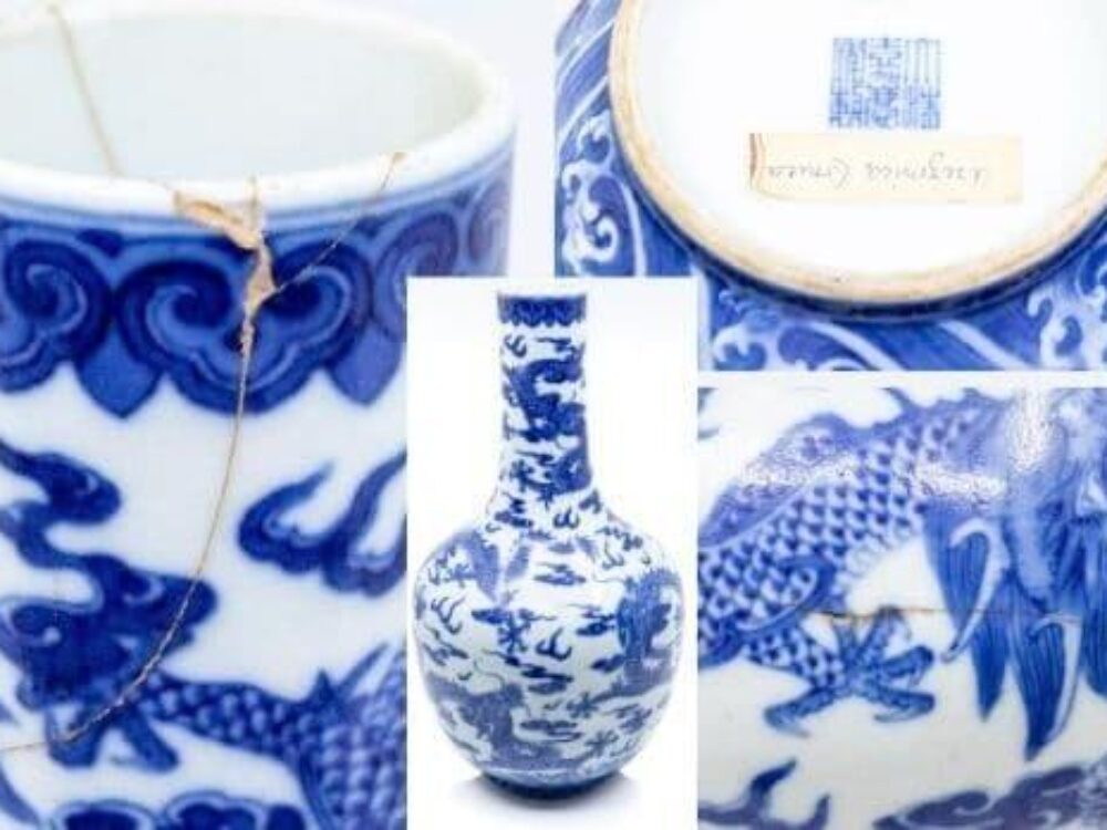 Cracked Chinese vase – dismissed as worthless years ago – sells for tens of thousands