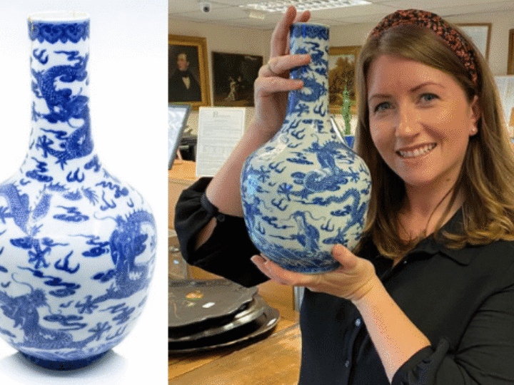 Chinese vase spotted on cabinet soars to £40,000 at auction