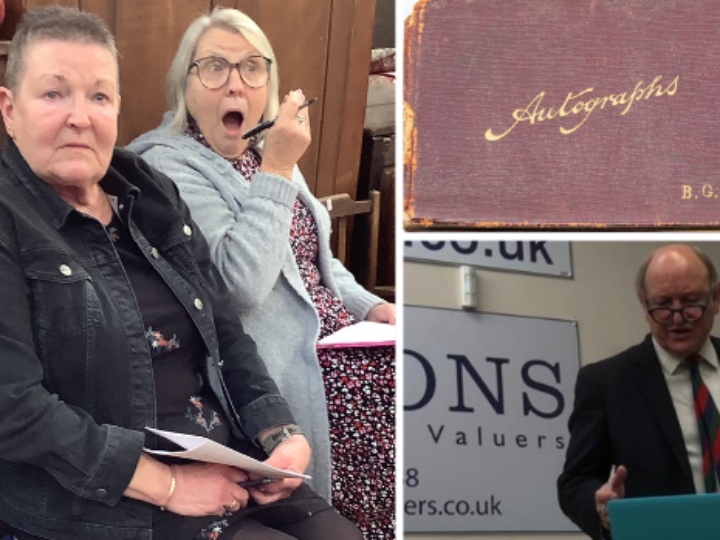 Shell-shocked sisters stunned as autograph book &#8211; found in mum’s garage – sells for thousands at auction