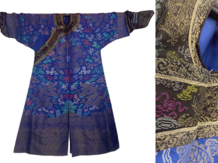 Century-old Chinese dragon robe set for auction