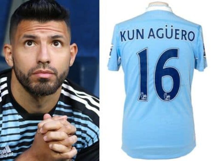 Sergio Aguero Manchester City shirt &#8211; announcement
