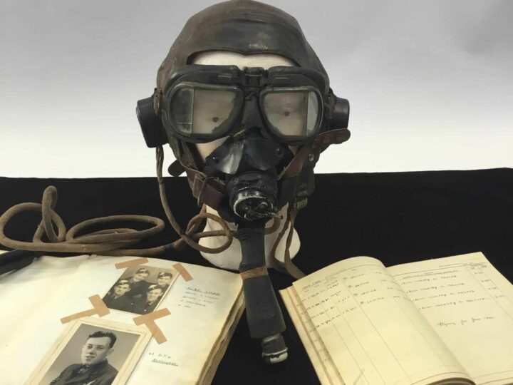 <strong>Wartime goggles and flight log book offer poignant reminder of airman’s  bravery</strong>