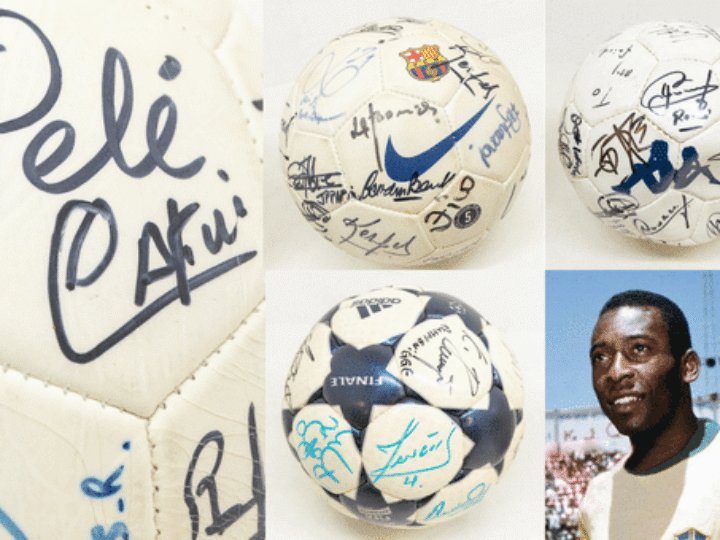 Star-studded footballs signed by 100-plus legends of the game &#8211; chosen by Pele &#8211; to be auctioned for sports charity