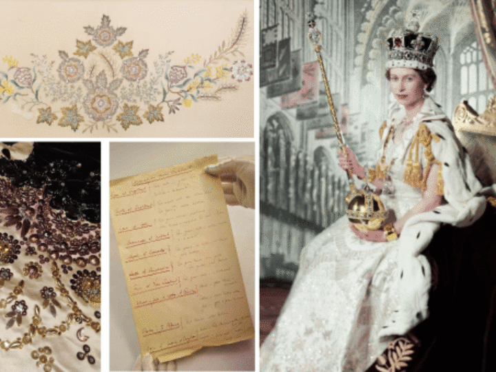 Embroidery made for Queen Elizabeth’s ‘masterpiece’ coronation gown set for auction