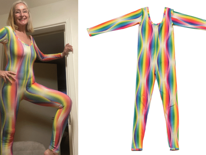 Woman auctioning Mary Quant leotard bought at 18 &#8211; and it stills fits like a glove at 61!