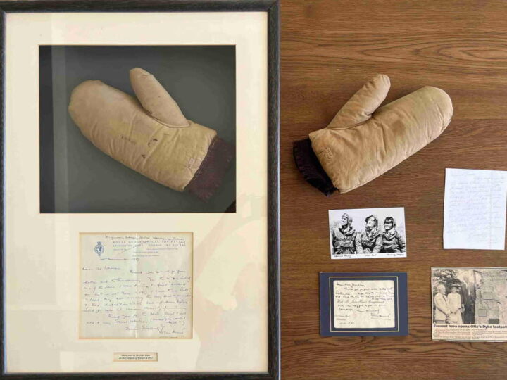 Mittens worn by leader of 1953 British Everest Expedition reunited after decades apart