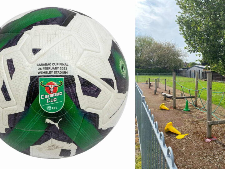 Gift of Cup Final football could kick-start school’s playground dream