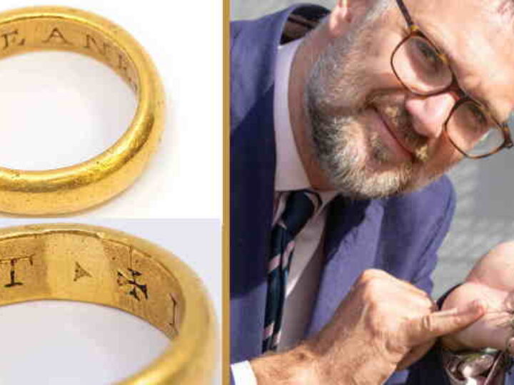 Ancient posy ring &#8211; found by metal detectorist &#8211; may have been hidden by Sheriff of Nottingham