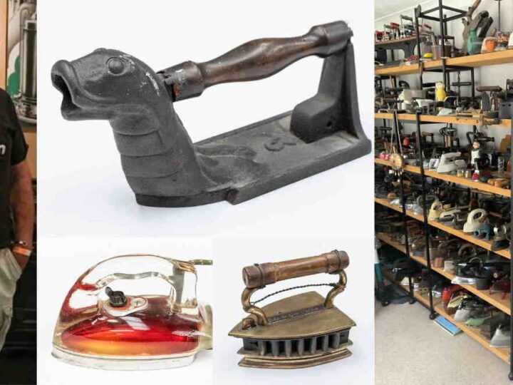 Any old iron! One man’s collection of 400 IRONS smooths path to auction