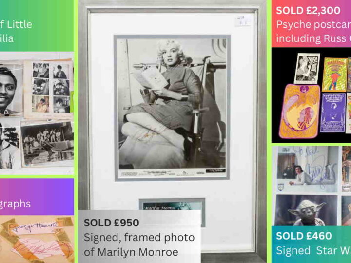 Marilyn Monroe, The Beatles, Little Richard, Star Wars and ZZ Top fuel bidding bonanza in Music and Film Auction