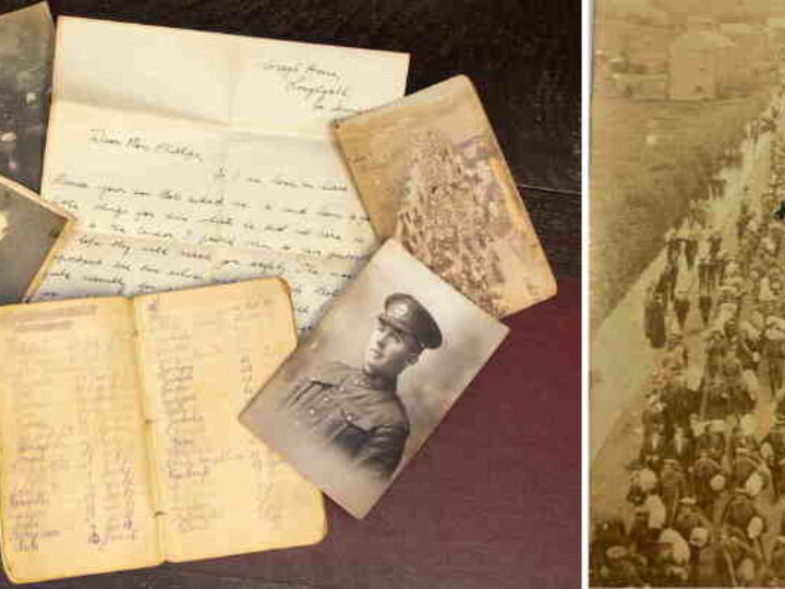 Never-before-seen photo of WW1 soldiers leaving for war in 1915 uncovered with diary from trenches