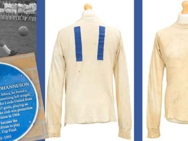 Shirt worn by English football&#8217;s first black superstar &#8211; Leeds legend Albert Johanneson &#8211; set for auction