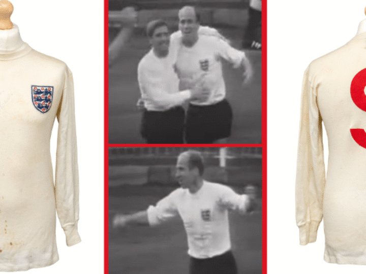 Sir Bobby Charlton’s 1966 World Cup semi-final shirt set for auction