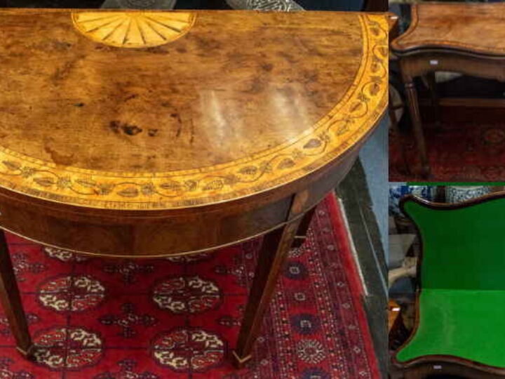 Perfect for Christmas? Antique card tables prove irresistible at auction