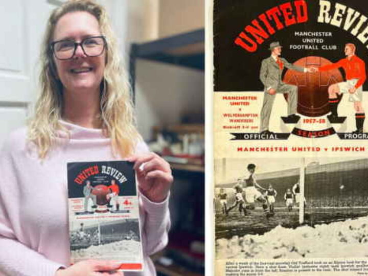 One of world’s rarest Manchester United football programmes is top of the league under the hammer
