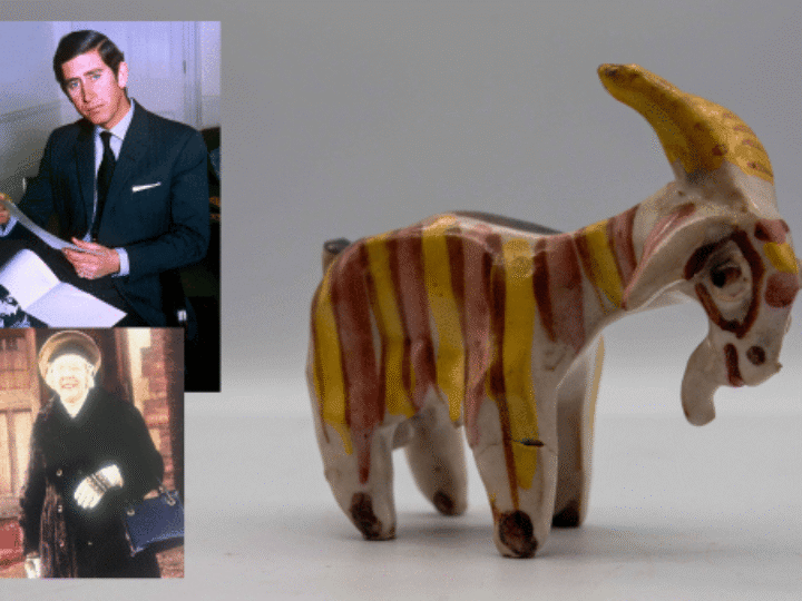 &#8216;Unique&#8217; pottery goat made by King Charles in 1960s could reach £10,000 at auction