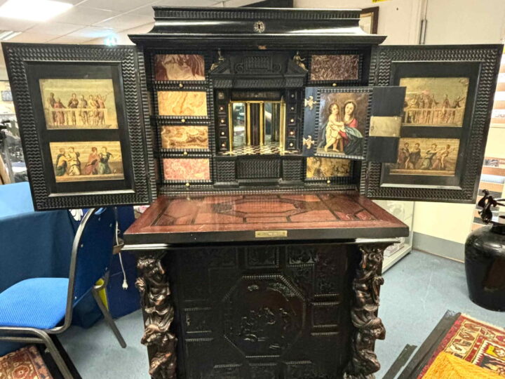Flamboyant Flemish cabinet combines artist and artisan skills