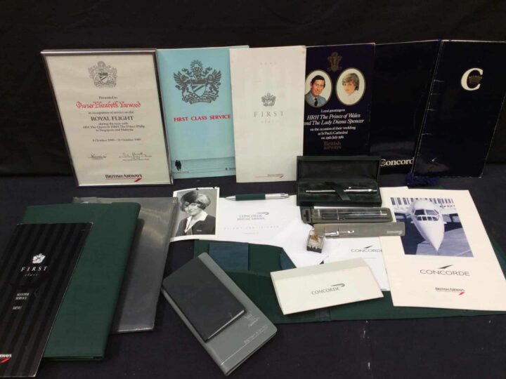 Queen’s mints for take-off! Air hostess’s fascinating Concorde/BA memorabilia set for auction
