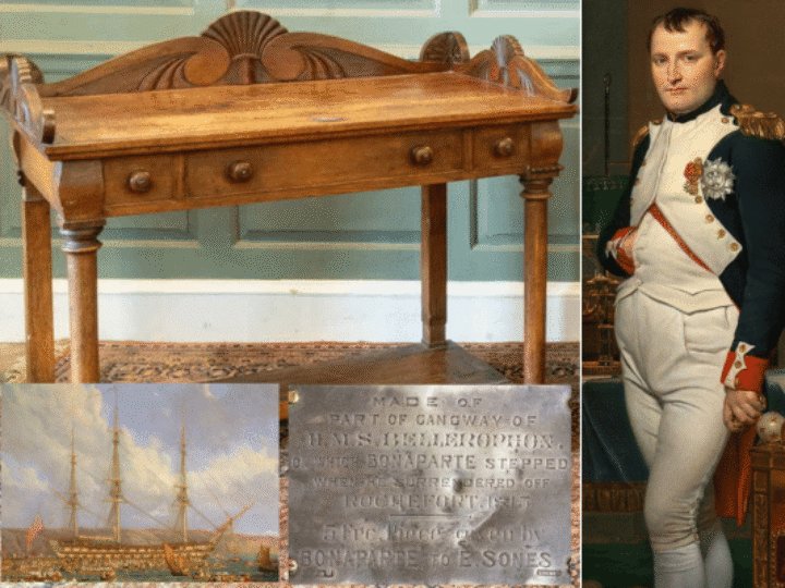 Ship timber Napoleon stood on to surrender set for auction