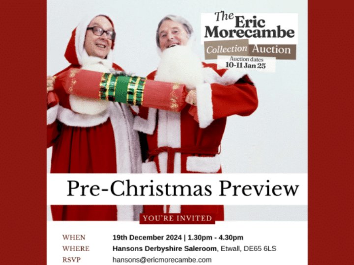 Be first to see Eric Morecambe star lots at festive preview