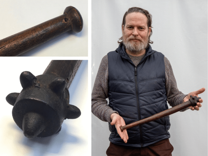 Rare WW1 trench raiding club offers a striking glimpse into the past