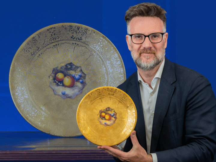 “Fruitful Discovery!” Forgotten Worcester Plate Found in Sideboard Could Fetch £500 at Hansons’ Summer Fine Art Auction