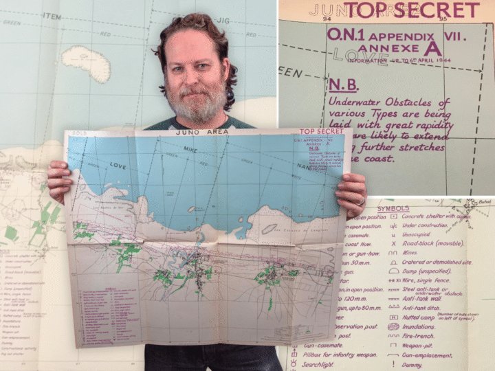 Top secret D-Day maps found in a cardboard box could spark a bidding war