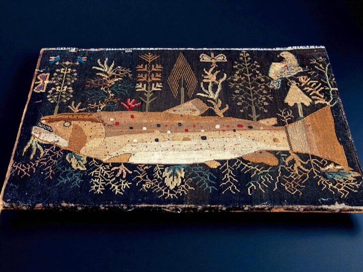 A rare 19th-century Cornish sampler of a trout set to make a splash in Penzance