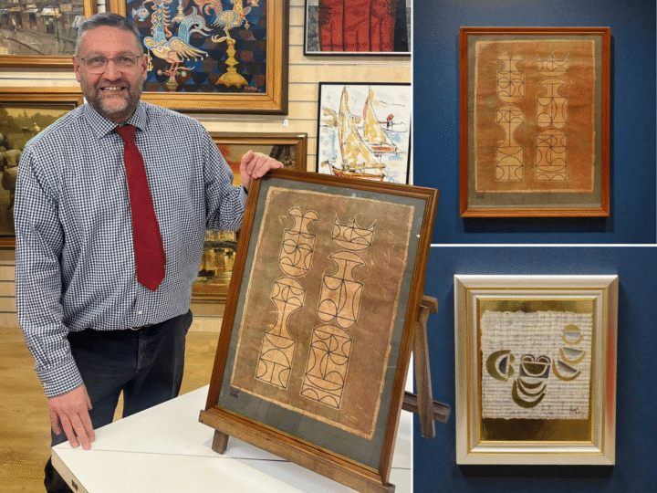 Works by leading 20th-century British Pakistani artist emerge for sale in Norfolk