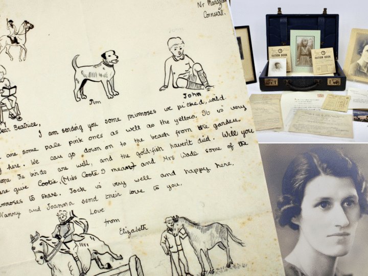 Unseen doodles from the young Queen Elizabeth II reveal an animal-loving and thoughtful child
