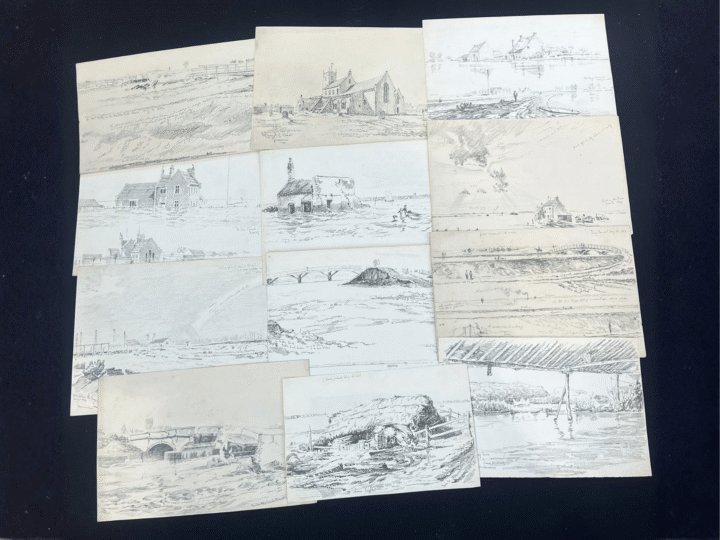 Sketches of a 19th-century Norfolk natural disaster appear at auction