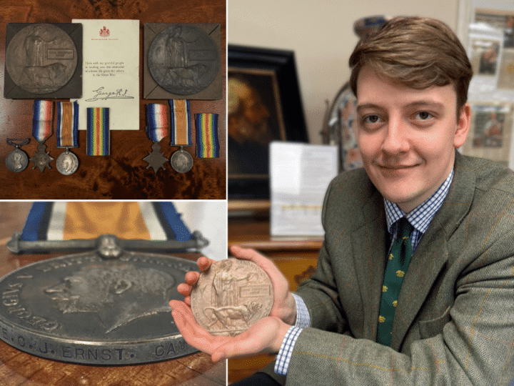 Medals awarded to two brothers both killed in WWI appear at auction