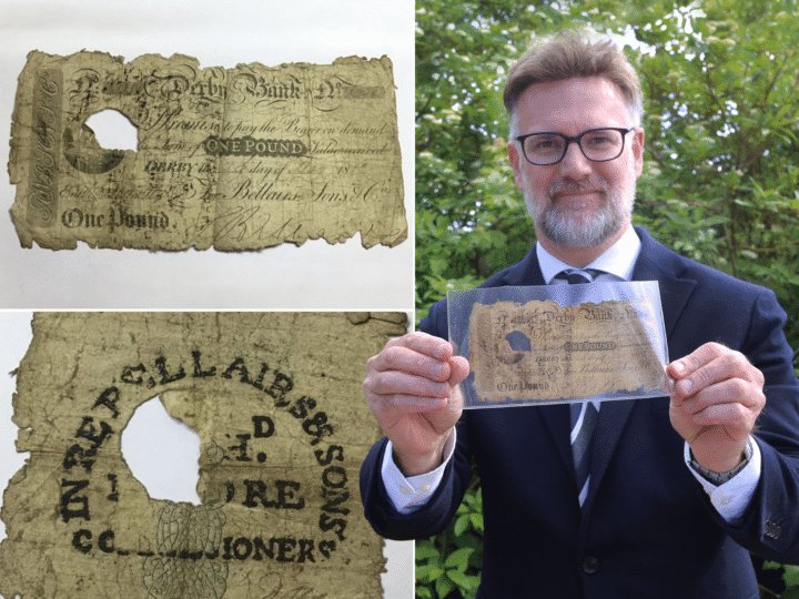 A rare 200-year-old one pound note issued in Derby catapults Charles Hanson back to very special period of our banking and industrial past